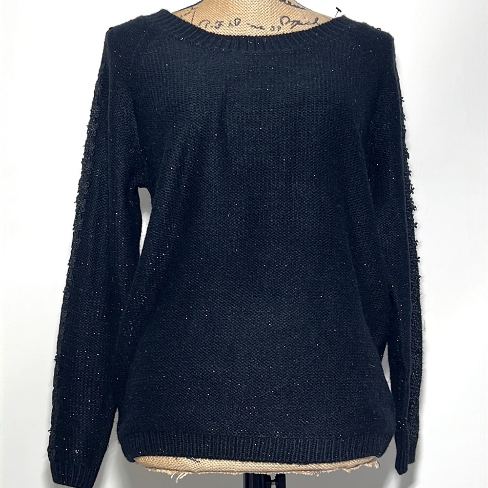 MISS MORENA | Black Wool Blend Sweater. Sz. S